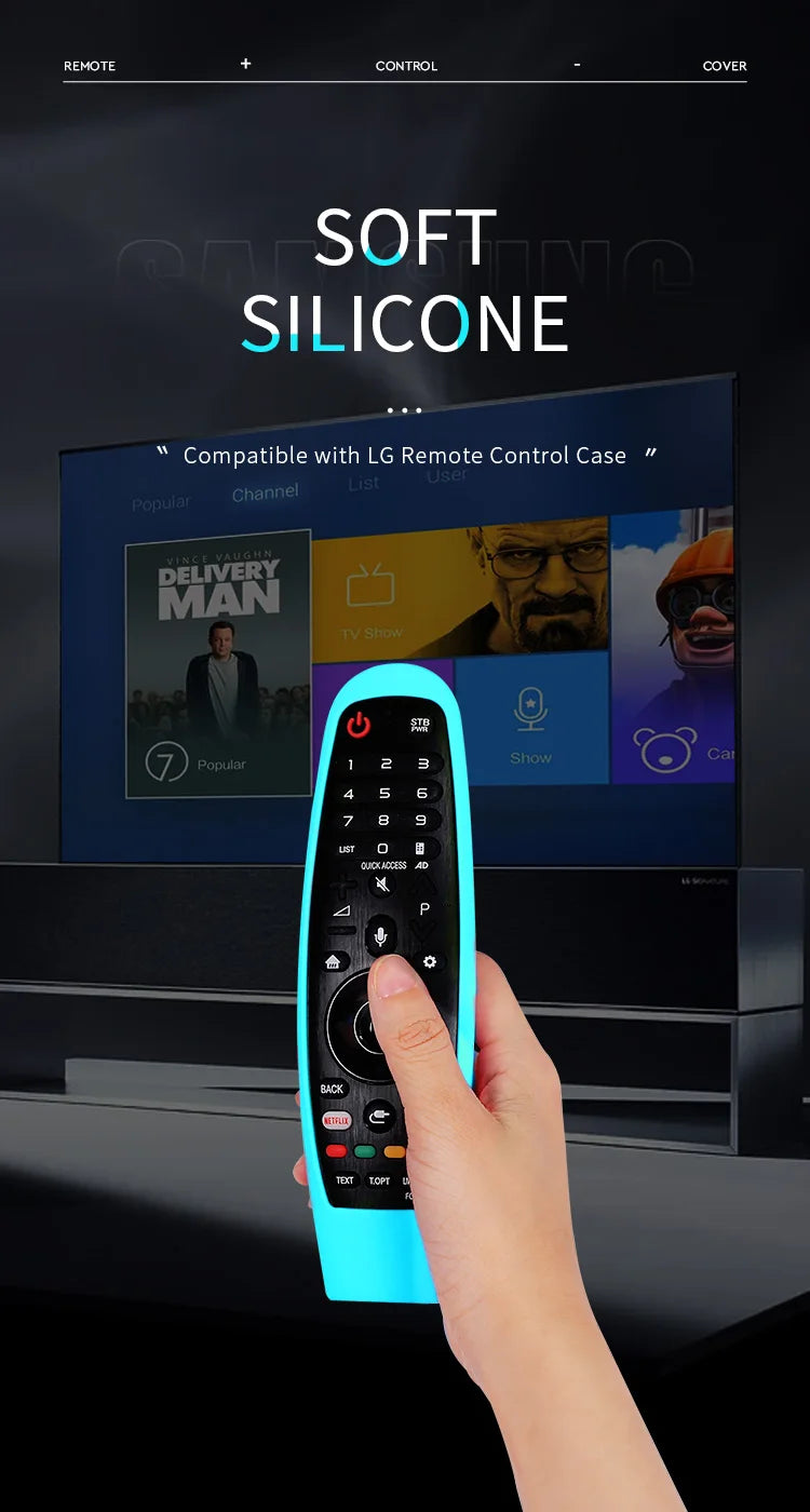 1 Piece Luminous Silicone Protective Case For  LG Smart TV Magic Remote MR20GA MR19BA MR18BA MR650A MR650 MR600