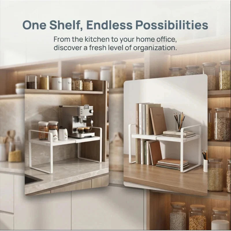 Kitchen Storage Rack under the Sink, Layered Shelf in the Cabinet, Countertop, Extendable Cabinet, Dish Storage Rack for Home