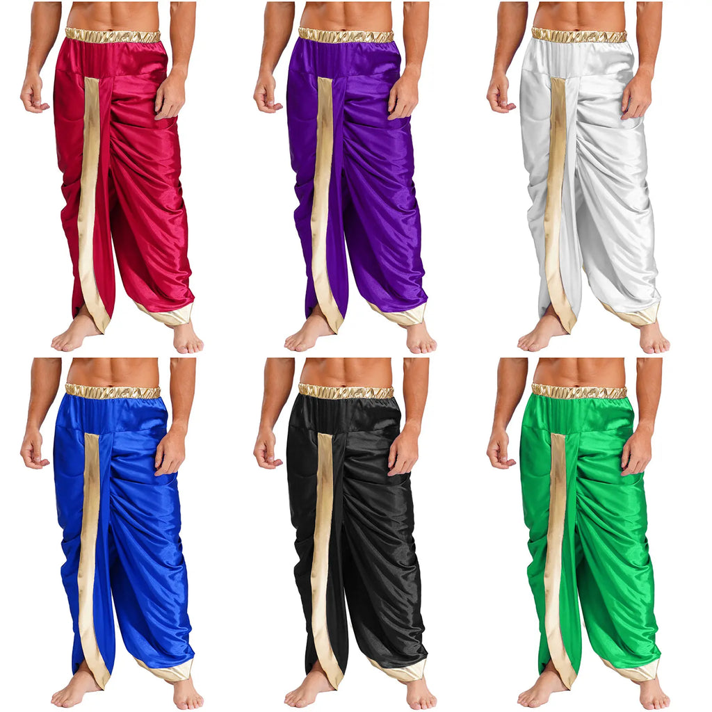 Ready to Wear Dhoti for Men Readymade Dhoti Pants with Dupatta Males Indian Traditional Trousers Festival Party Dress Up Costume
