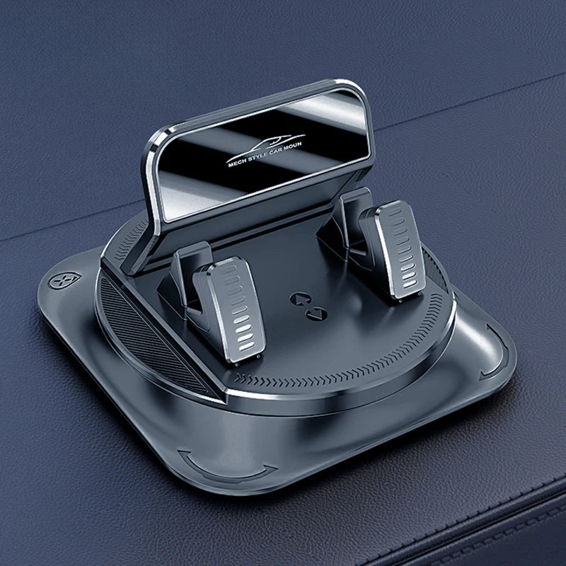 Lcars Car Phone Holder, 360 ° Rotatable, Made of Abs Material, Silicone Non-Slip Double-Sided Adhesive Pad, Does Not Damage the Interior, Suitable for Dashboard Navigation, Can Be Used for Car Navigation, Office, Home, Mobil