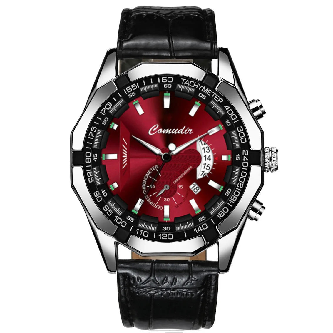 Quartz Watch Movement Watch Men's Non Noctilucent Watch Hollow Calendar Waterproof Luminous Refined Steel Band Simple
