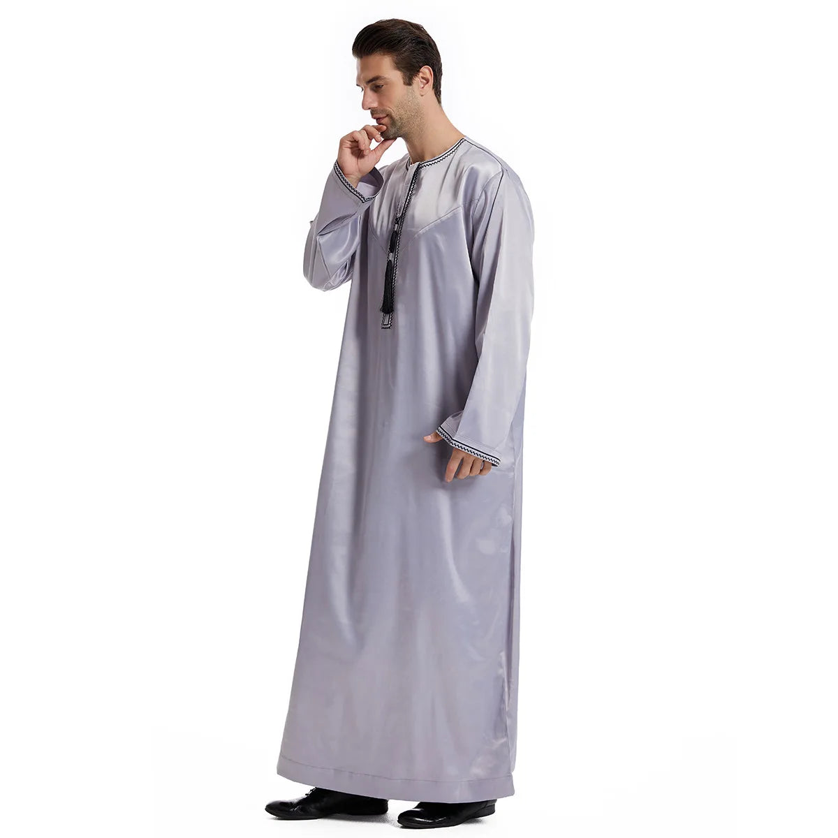 Muslim Men's Eid Al Fitr Dress Men Abaya Islamic Eid Al Fitr 2026 Ramadan Robe Saudi Muslims Wear Dubai Arabian Dress