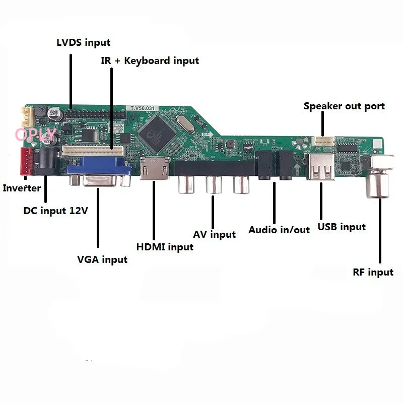 TV Controller board kit for LG LP156WH2 LP156WH2-TLE1/TLEA 1366x768 15.6" HDMI-compatible RF USB AV VGA Audio LED Screen monitor