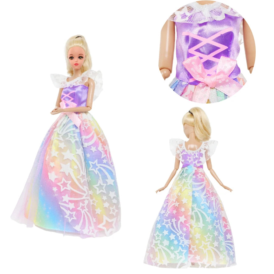 Doll's Wedding Gowns Evening Dresses Set For 11.5in/30cm Dolls Handmade Gorgeous Fashion Party Dress Princess Doll Clothes