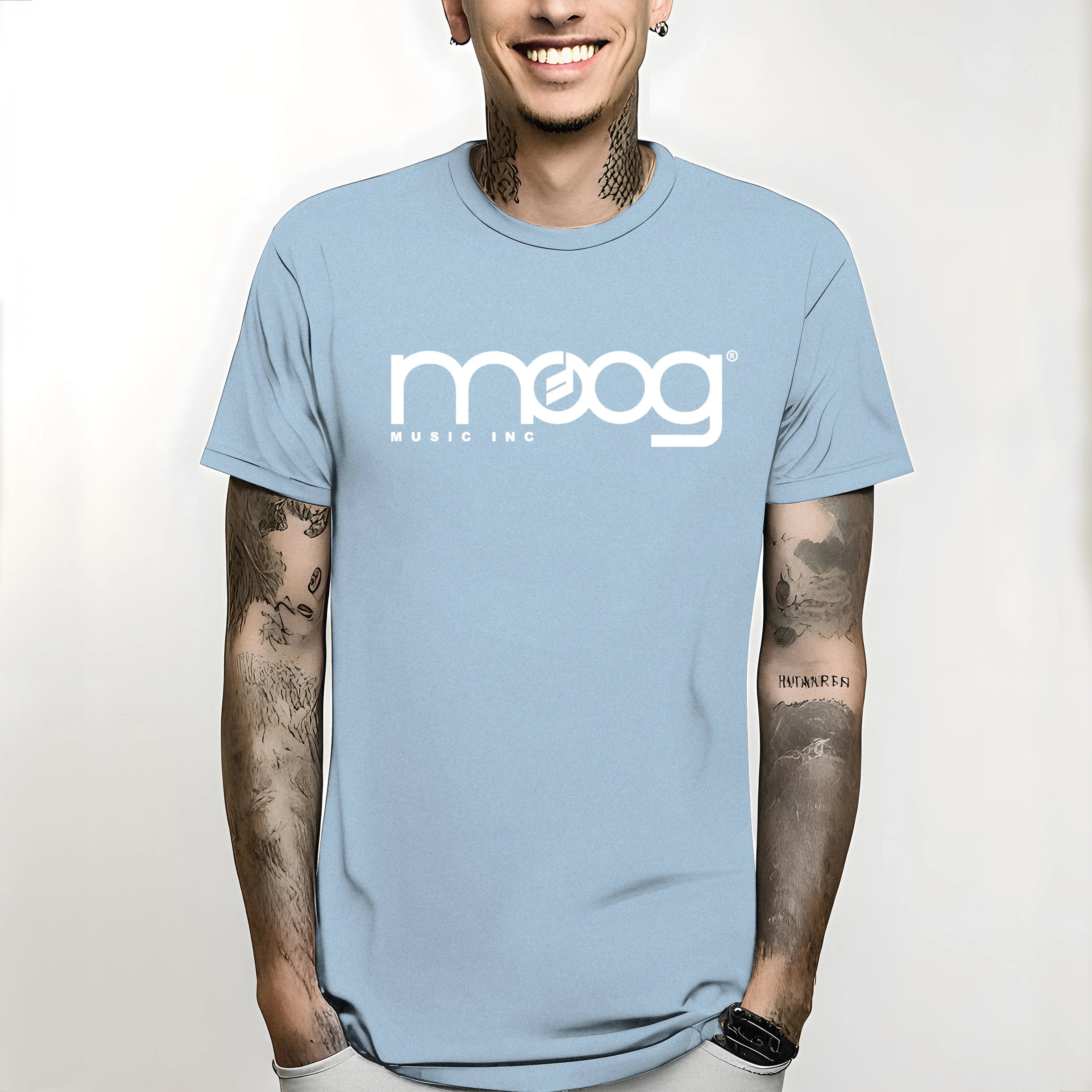 T Shirt Est Top TeesFashion Style Men Tee100% Cotton Classic Te 2024 New Moog Tshirt Synth Music Inc Minimoog Analog  Fashion