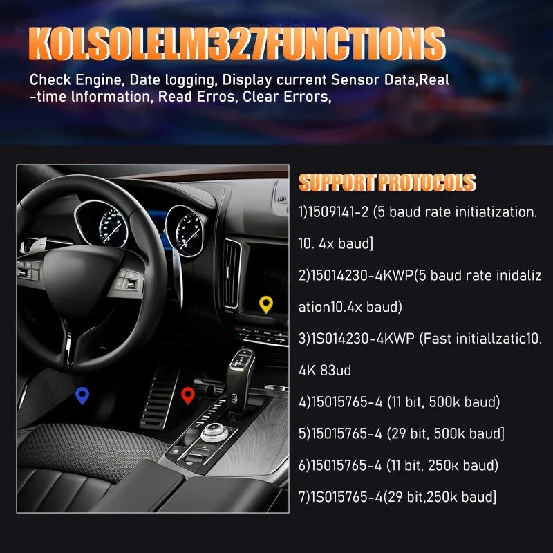 Car Code Scanner, Compact Scanner, Portable Device, Durable, Precision Tool, Diagnostic Equipment, Vehicle Owner, Automotive Technician