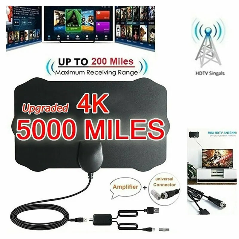 2025 New 4K 8K Indoor Digital TV Antenna HD HDTV Antena DVB-T/T2 DVBT2 Cable TV Antena 5000Miles UHF VHF DTV Antennas Aerial
