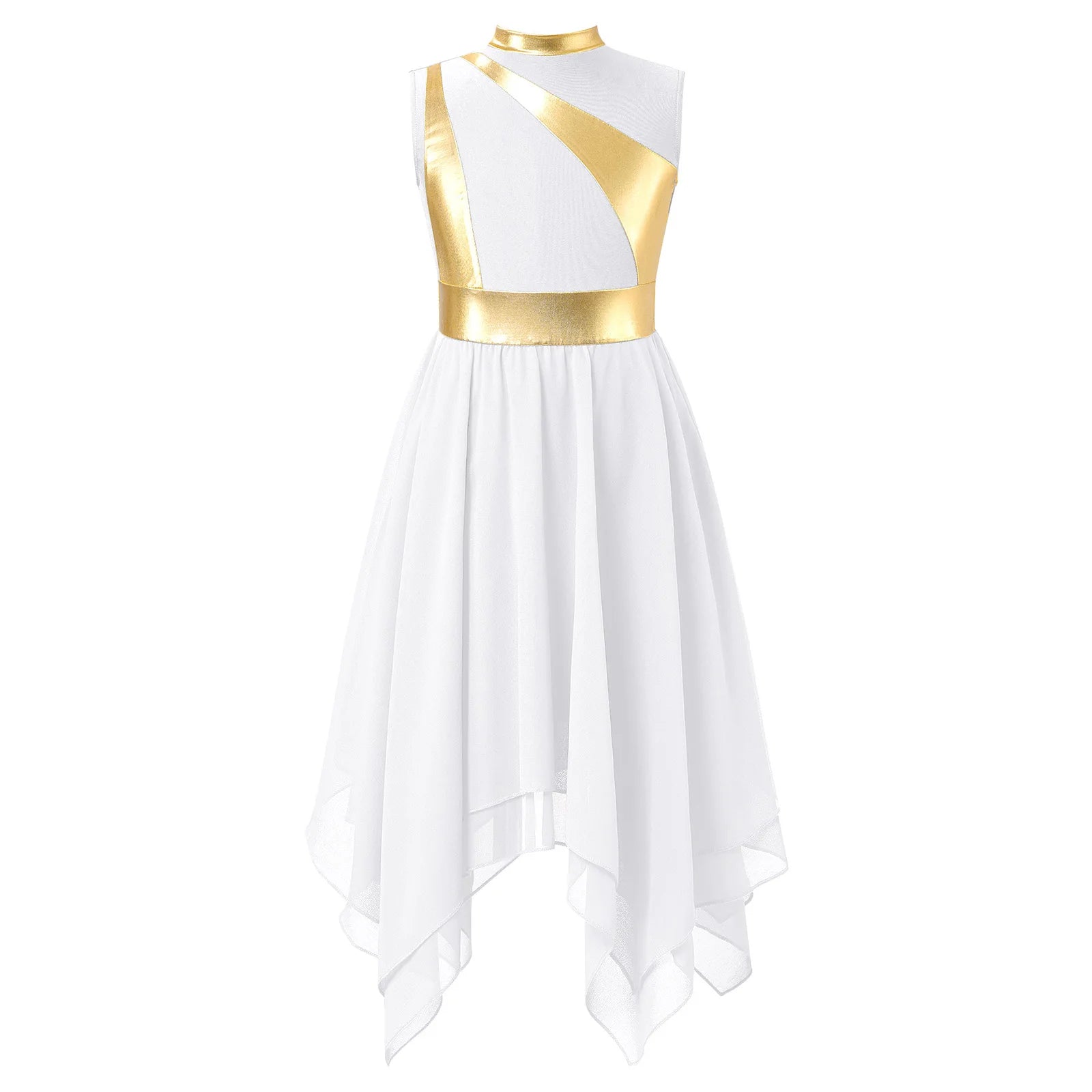 Kids Girl's Dress Praise Lyrical Dance Costume Children's Worship Dresses for Liturgical Celebration of Spirit Stage Dancewear