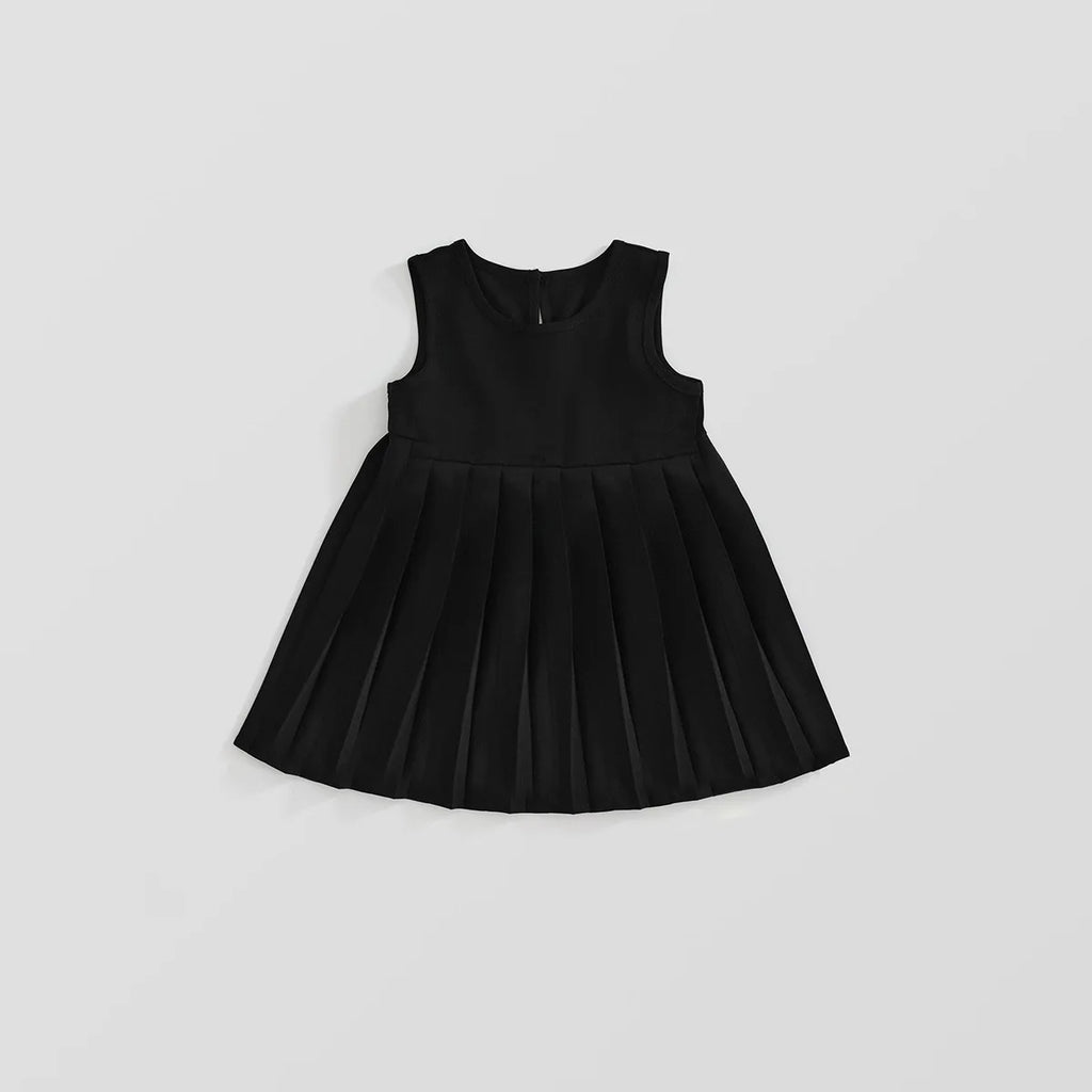 Sundress Black for Girls Children Junior Dress Elementary School Student Uniform Suit School Kids White Blouse Pleated Skirt Set