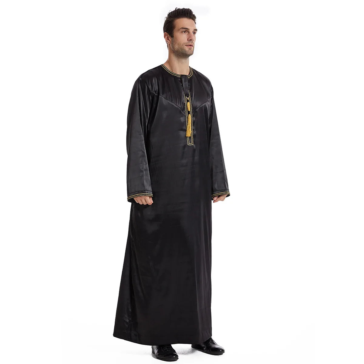Muslim Men's Eid Al Fitr Dress Men Abaya Islamic Eid Al Fitr 2026 Ramadan Robe Saudi Muslims Wear Dubai Arabian Dress