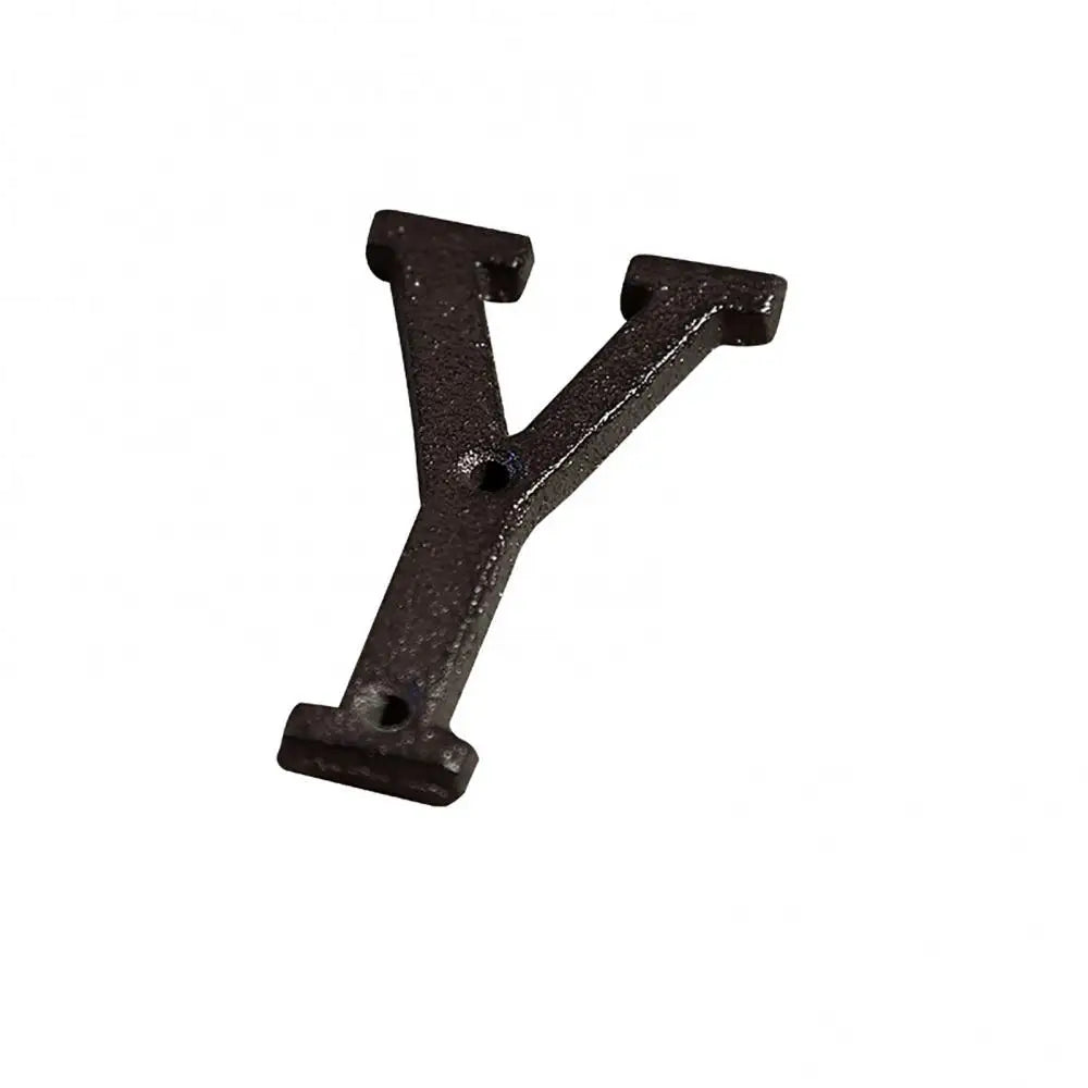 Retro Style Groceries Cast Iron Metal Creative DIY House Doorplate Letter Symbol