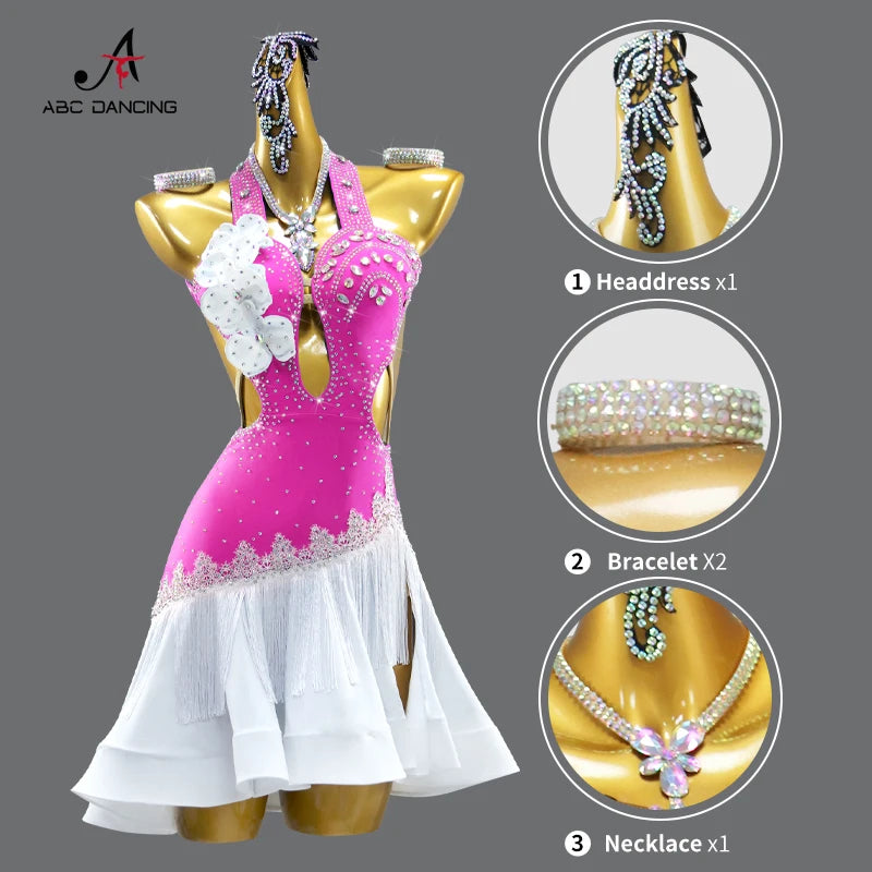 Female Dress Women Latin American Clothes Dance Competition Girls Prom Suit 2026 Party Stage Sport Dancewear Performance Costume