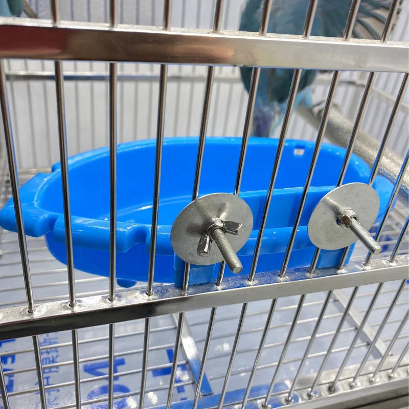 Parrot Bird Bath Shower Supplies Bathtub Bath Basin Multi-function Feeder Plastic Cage Accessories House Hold Accessory