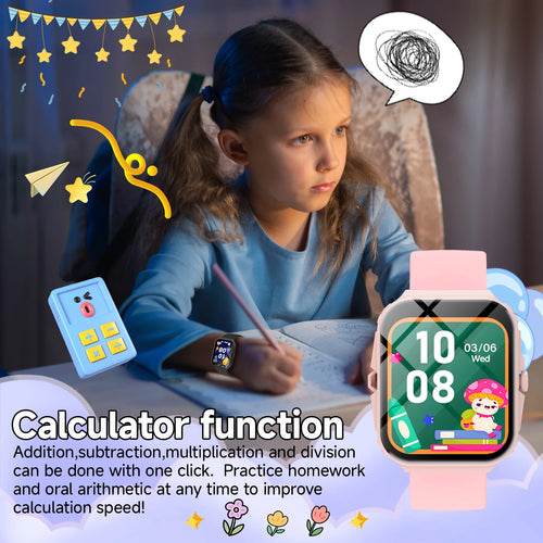 2026 New Smart Watch For Children HD Touch Screen Camera 18 Games Sleep Monitoring Alarm Clock Calculator Birthday Gift Boy Girl