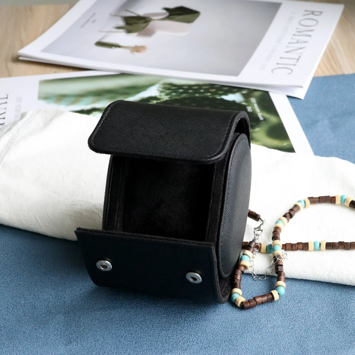 Custom Watch Roll Watch Travel Case Personalized Watch Case Leather Watch Box Engraved Travel Watch Box Men's Gfits for Women