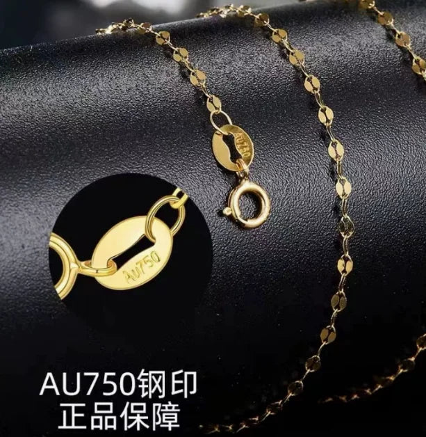 18k gold chains necklace karat gold necklaces for women shiny chains birthday gift