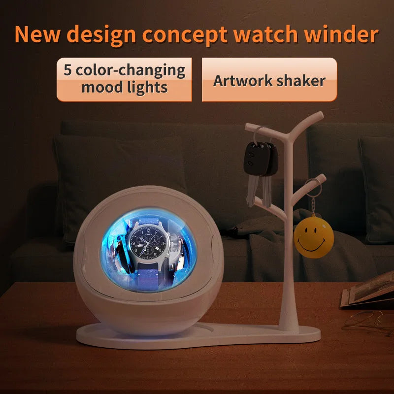 Watch Winder Automatic Mechanical Watch Rotator Silent Anti-Magnetic Motor USB Powered 1-2 Slots Storage Box