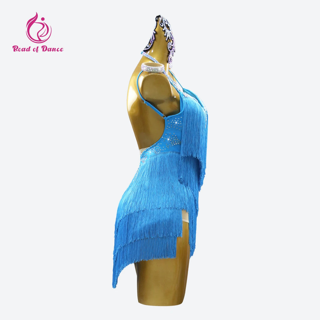 Dress For Dancing Female Dance Suit Evening Dress Latin Competition Costume 2026 Elegant Party Wear Sports Fringed Clothes