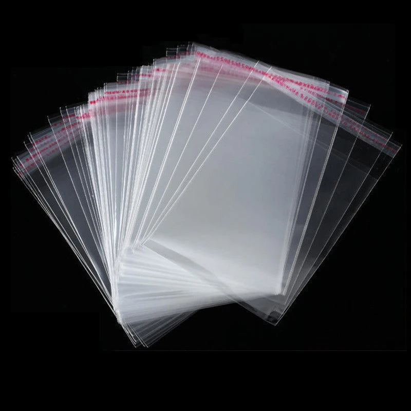 Transparent Storage Bag Groceries Accessories Storage Transparent Visible Plastic Self-adhesive Bag