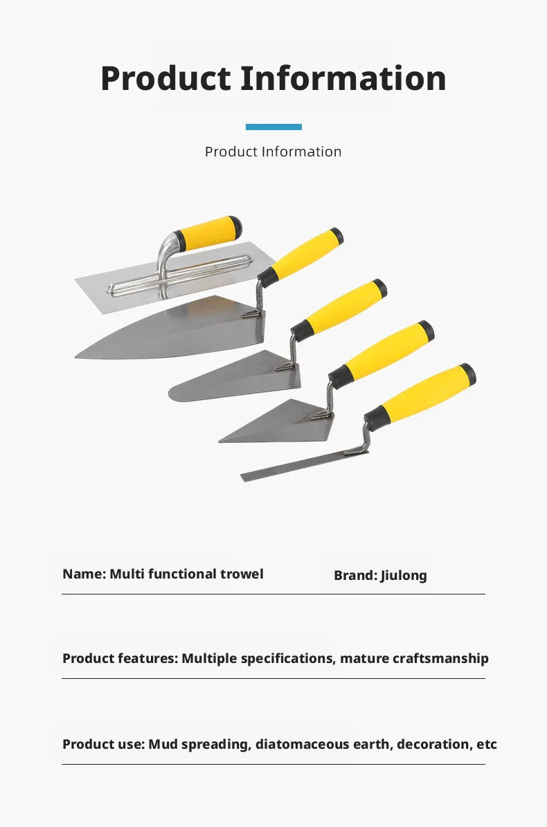 5 pcs Masonry Set carbon steel brickdaying trowelpointing trowelmargin trowel construction Finishing Hand Tools