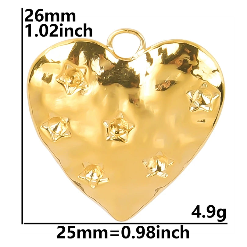 6Pcs/Lot Stainless Steel Gothic Catholic Sacred Heart Charms Jewelry Wholesale Thorns Lava Love Pendant Diy Necklaces Wholesale