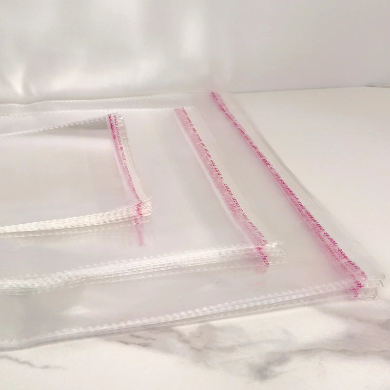 Transparent Storage Bag Groceries Accessories Storage Transparent Visible Plastic Self-adhesive Bag