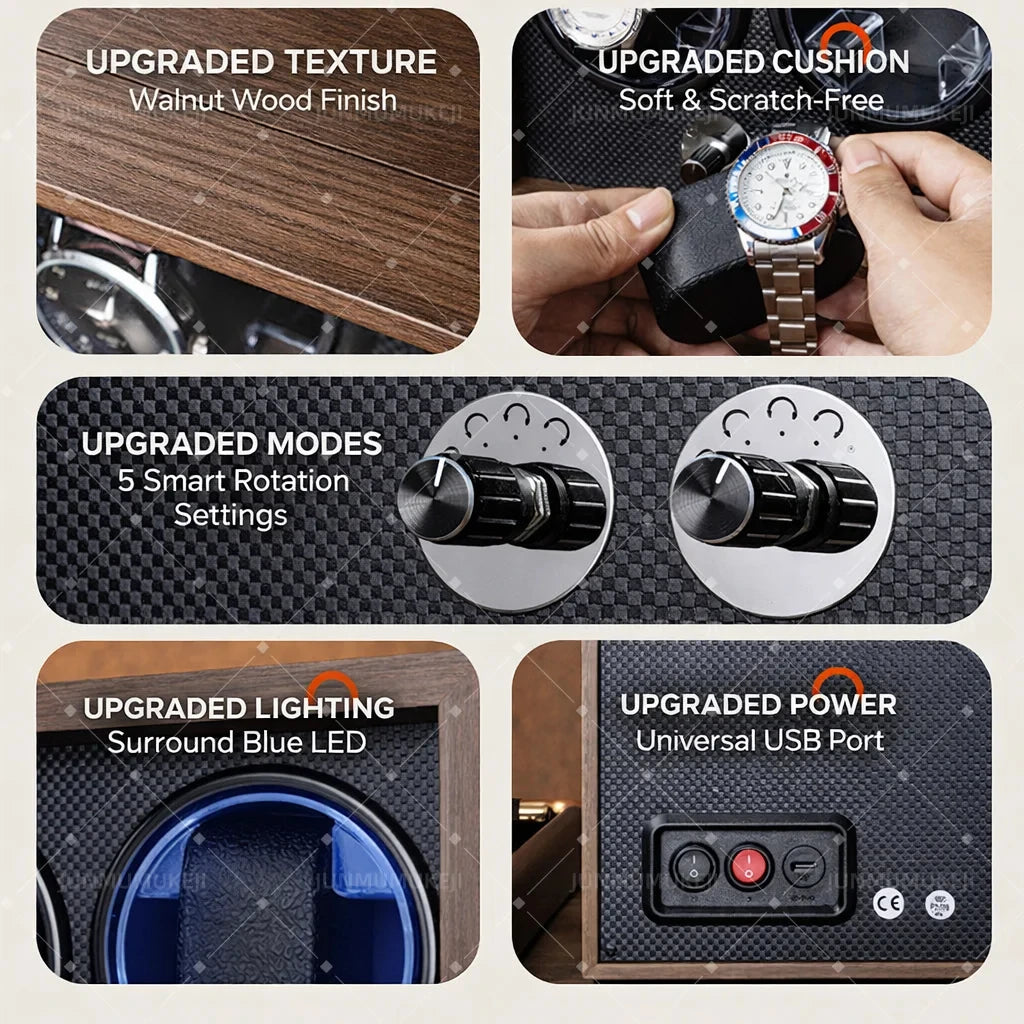 Watch Winders Box for Automatic Watches Usb Power Globally Motor Mechanical Watch Rotate Stand Box Fashion Decoration