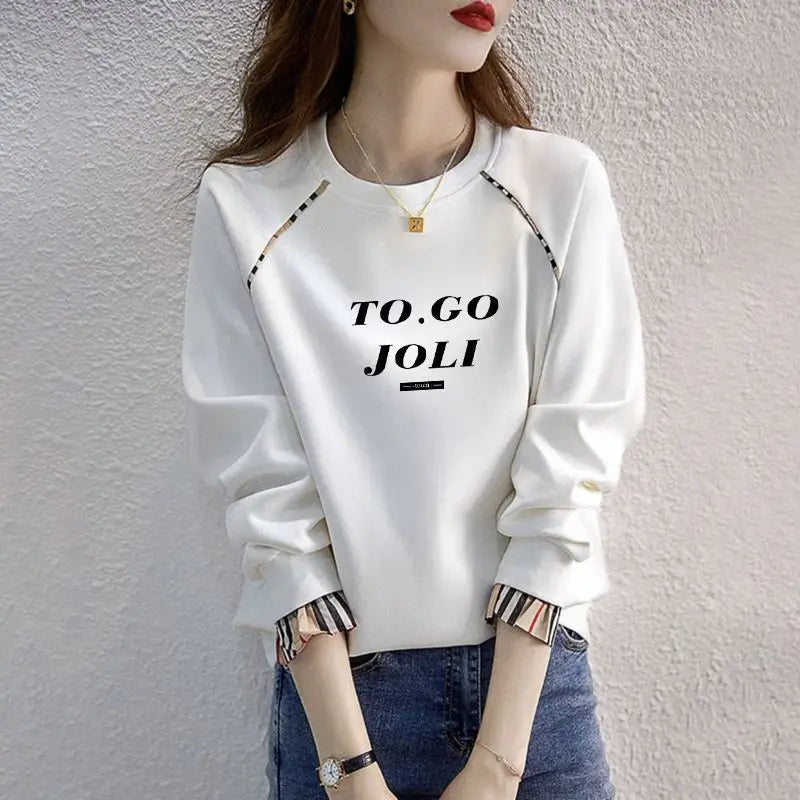 2025 with Tshirt Print Top for Women Loose Cotton Clothing White Woman T-shirt Black Simple Cheap Stylish Elegant and Youth Tee