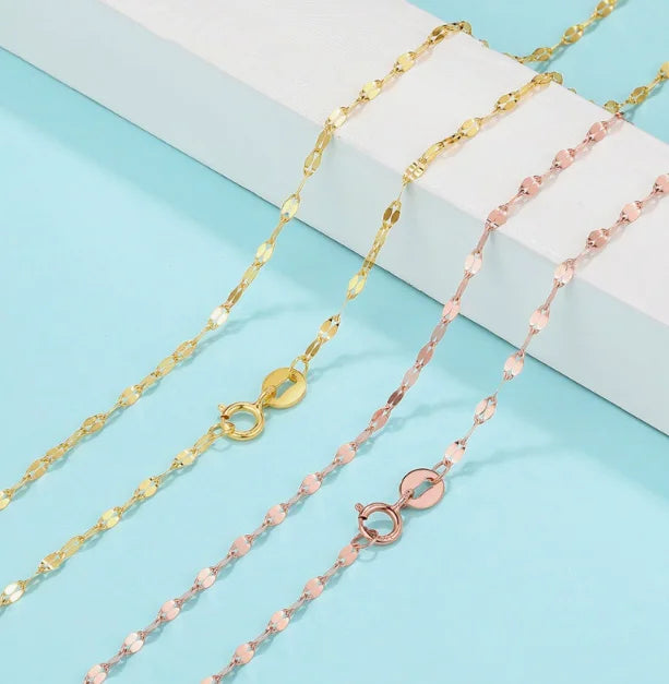 18k gold chains necklace karat gold necklaces for women shiny chains birthday gift