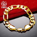 Charm Luxury 18k Gold Cuban Chain Heart Bracelet For Women Men Birthday Christmas Party Gift Fashion Design Jewelry Accessories