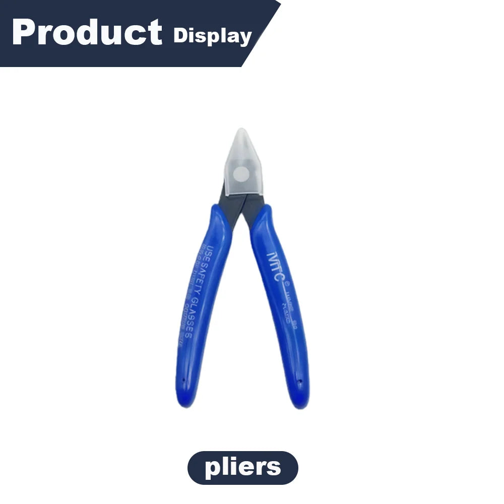 3D printing tools, various types of 3D printer tools, scissors, cleaning needles, tweezers, pliers, deburring kits, practical