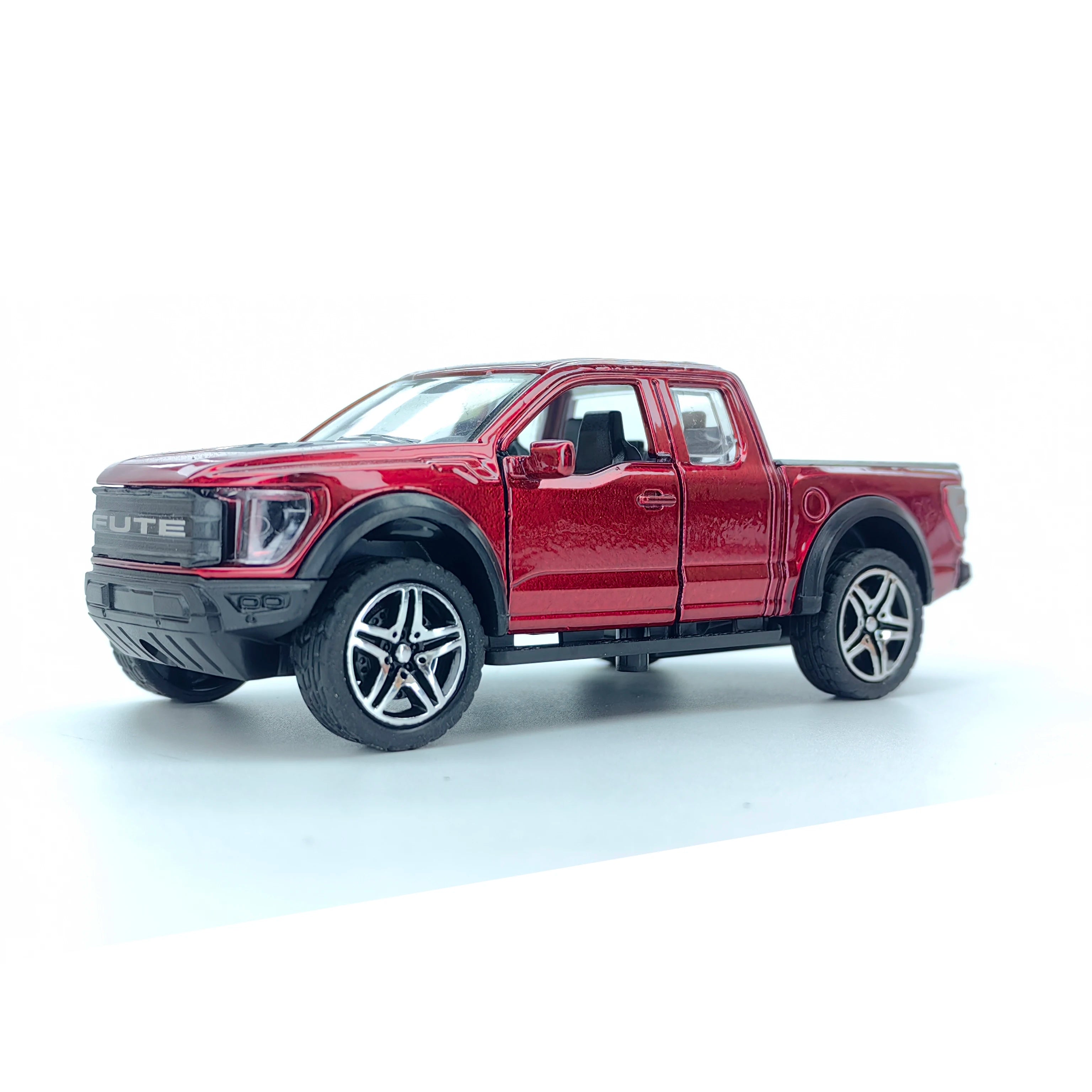 Boy’s treasured metal miniature racing car, realistic spring-powered off-road vehicle, baby-sized toy car.