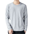 T Shirt For Men Cotton Long Sleeve T-shirts Solid Color Men's Clothing Full Length Sleeve For Spring And Autumn Undershirts
