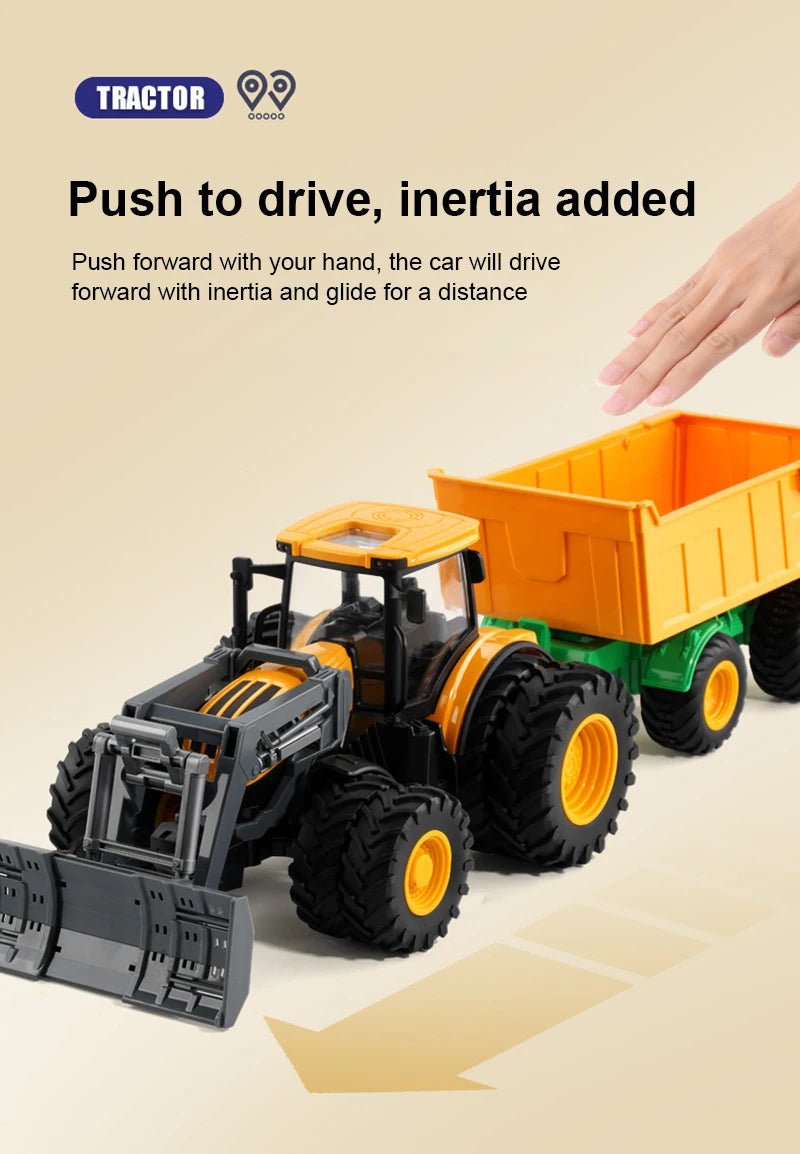 Children Toys Car Models Tractor Multiple Accessories To Choose From