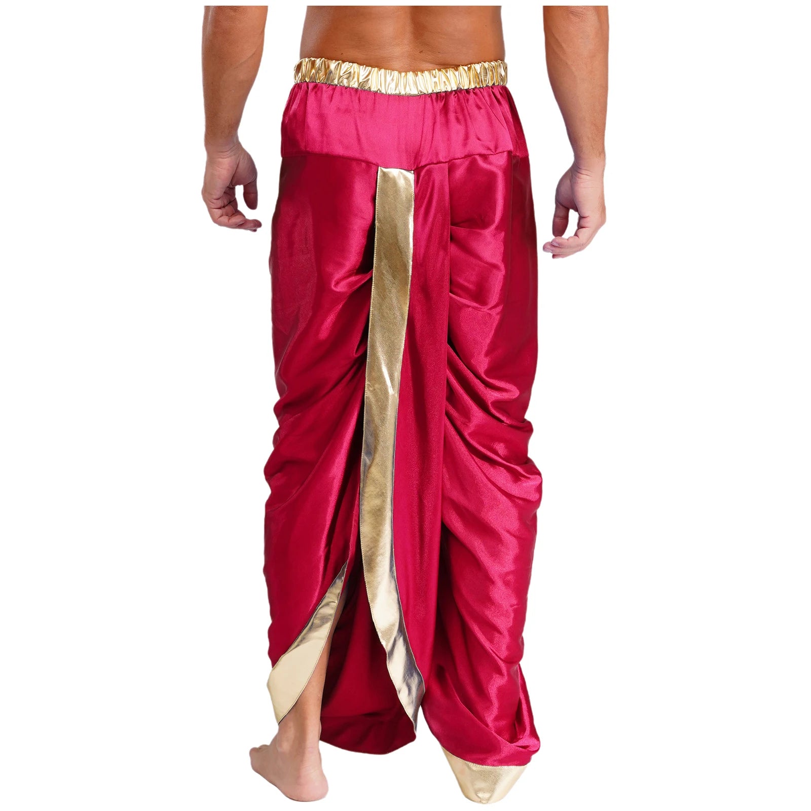 Ready to Wear Dhoti for Men Readymade Dhoti Pants with Dupatta Males Indian Traditional Trousers Festival Party Dress Up Costume