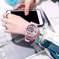 Waterproof Electronic Watch for Women and Men, Sports Night Light Couple Watch with Alarm and Timer Functions