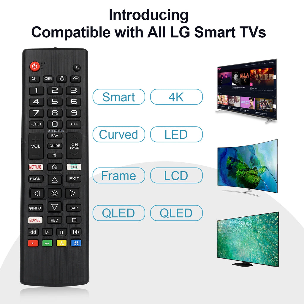 3Pcs Universal Remote Control Akb75675304 for Lg Smart Tv Models 32Lm5620Bpua 32Lm570Bpua 32Lm620Bpua 32Lm630B