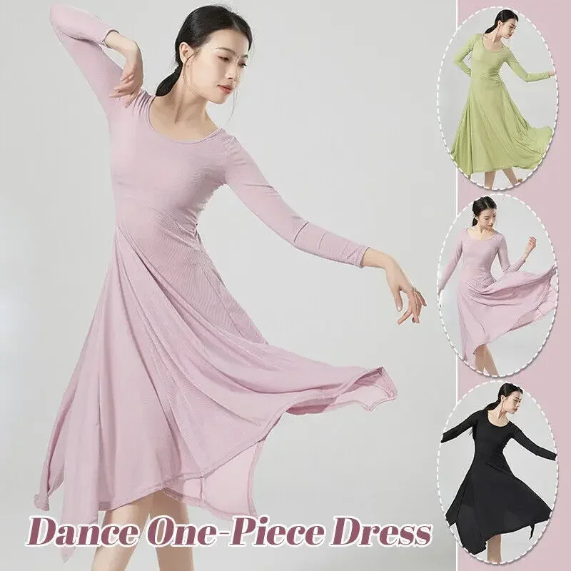 Classical Modern Dance Dress Solid Color New Design Practice & Competition Performance Costume Clothing Supplies