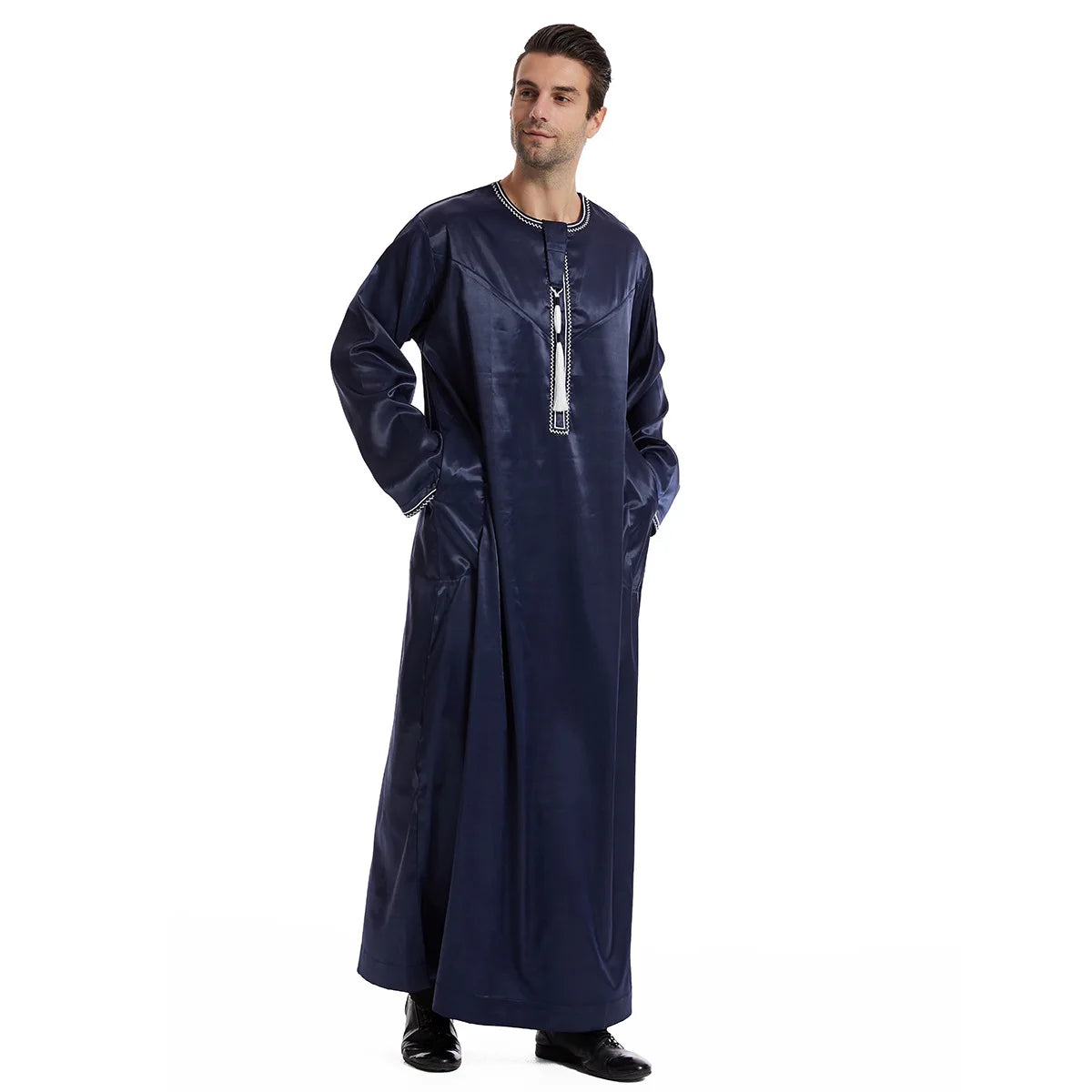Muslim Men's Eid Al Fitr Dress Men Abaya Islamic Eid Al Fitr 2026 Ramadan Robe Saudi Muslims Wear Dubai Arabian Dress