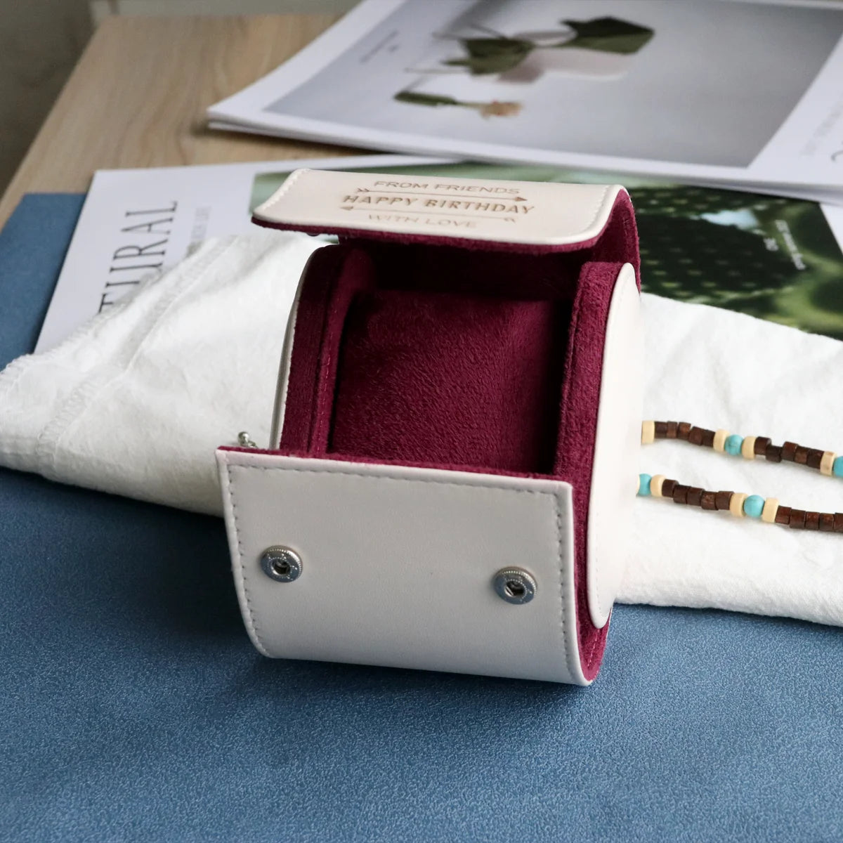 Custom Watch Roll Watch Travel Case Personalized Watch Case Leather Watch Box Engraved Travel Watch Box Men's Gfits for Women