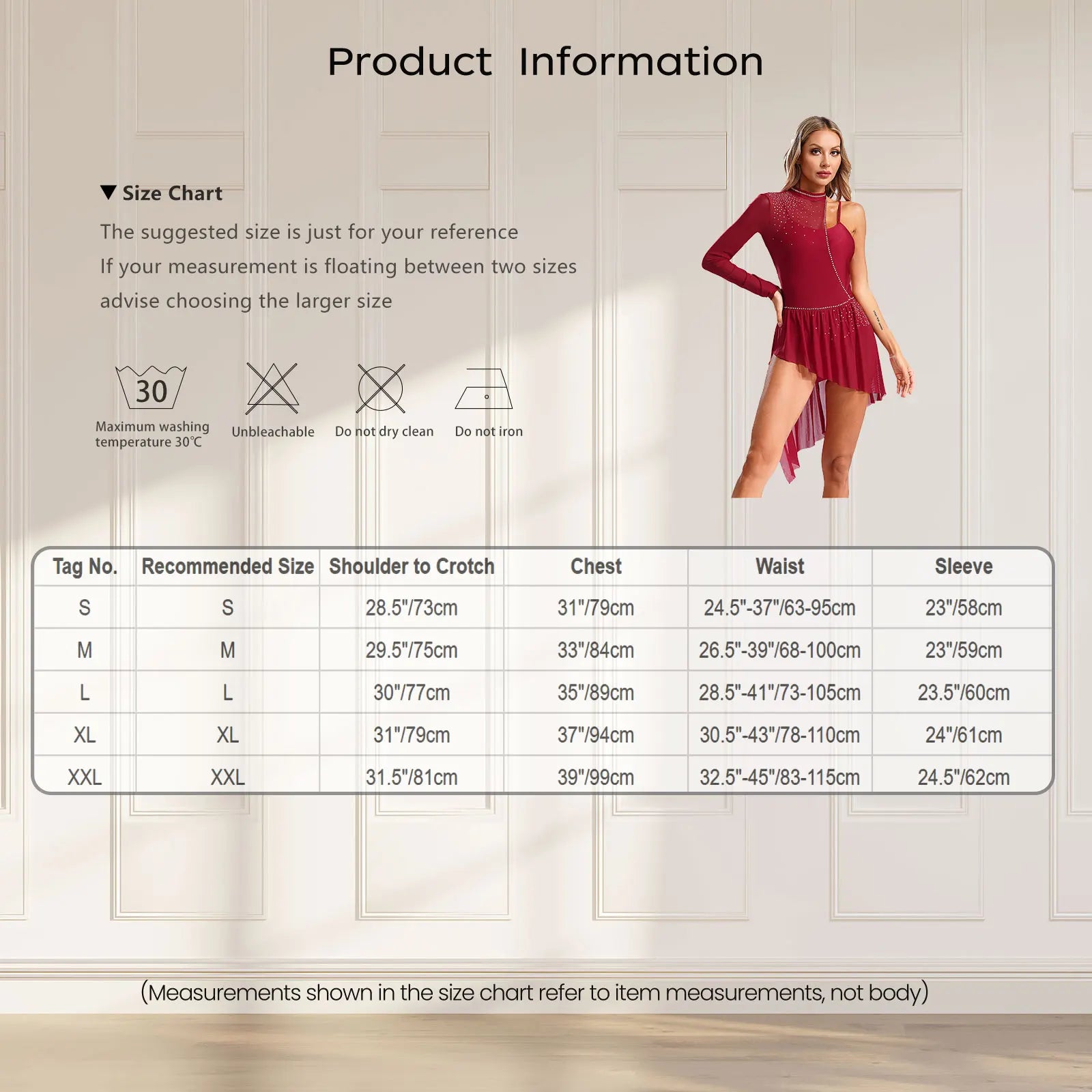 Women Latin Dress Lyrical Modern Dancing Costume Fashion One-shoulder Single Sleeve Rhinestone Press Button Design Rhythm Dress