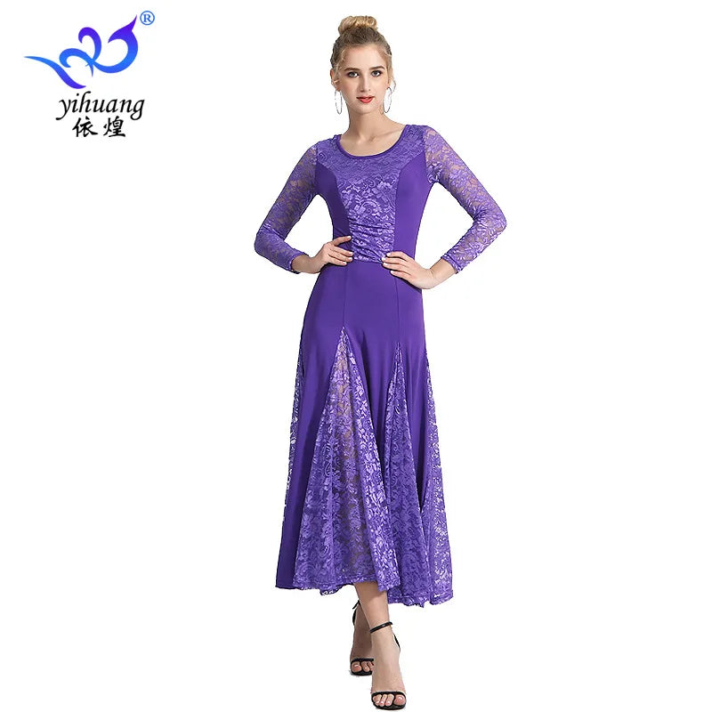 Modern Dance Dress, Ballroom Dance Dress, Ballroom Dance Dress, Grand Swing Dress, Waltz Dance Dress, Competition Performance Dr