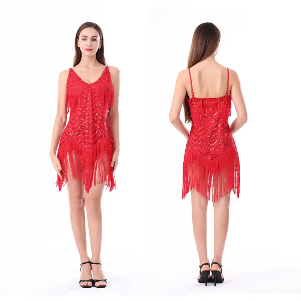 Dance Dresses for Women Clothing Dance Dress Fringe Skirt Tassel Party Latin Dance Wear Performance Costume Fashion Clothes