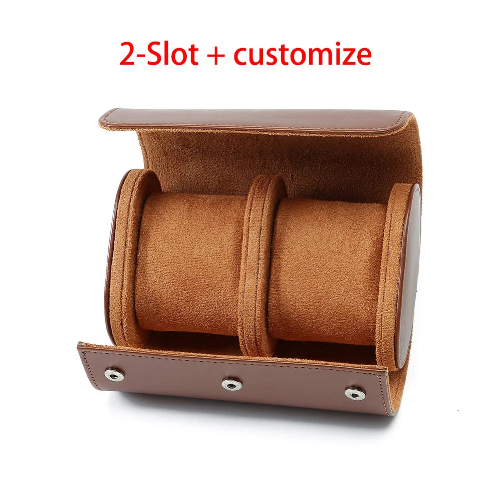 Custom Watch Roll Watch Travel Case Personalized Watch Case Leather Watch Box Engraved Travel Watch Box Men's Gfits for Women