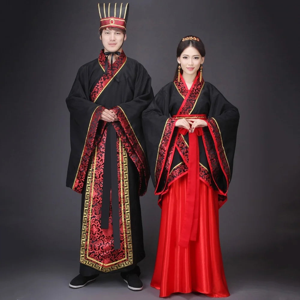 Men Woman Stage Dance Dress Chinese Traditional Costumes New Year Adult Tang Suit Performance Hanfu Female Cheongsam