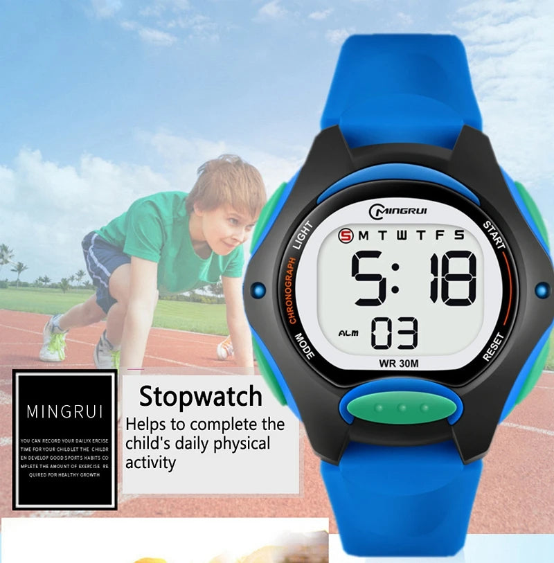 Children Watch Waterproof Digital Watch for Girls Boys Black LCD Electronic Sport Kid Watches Alarm Clocks Gifts
