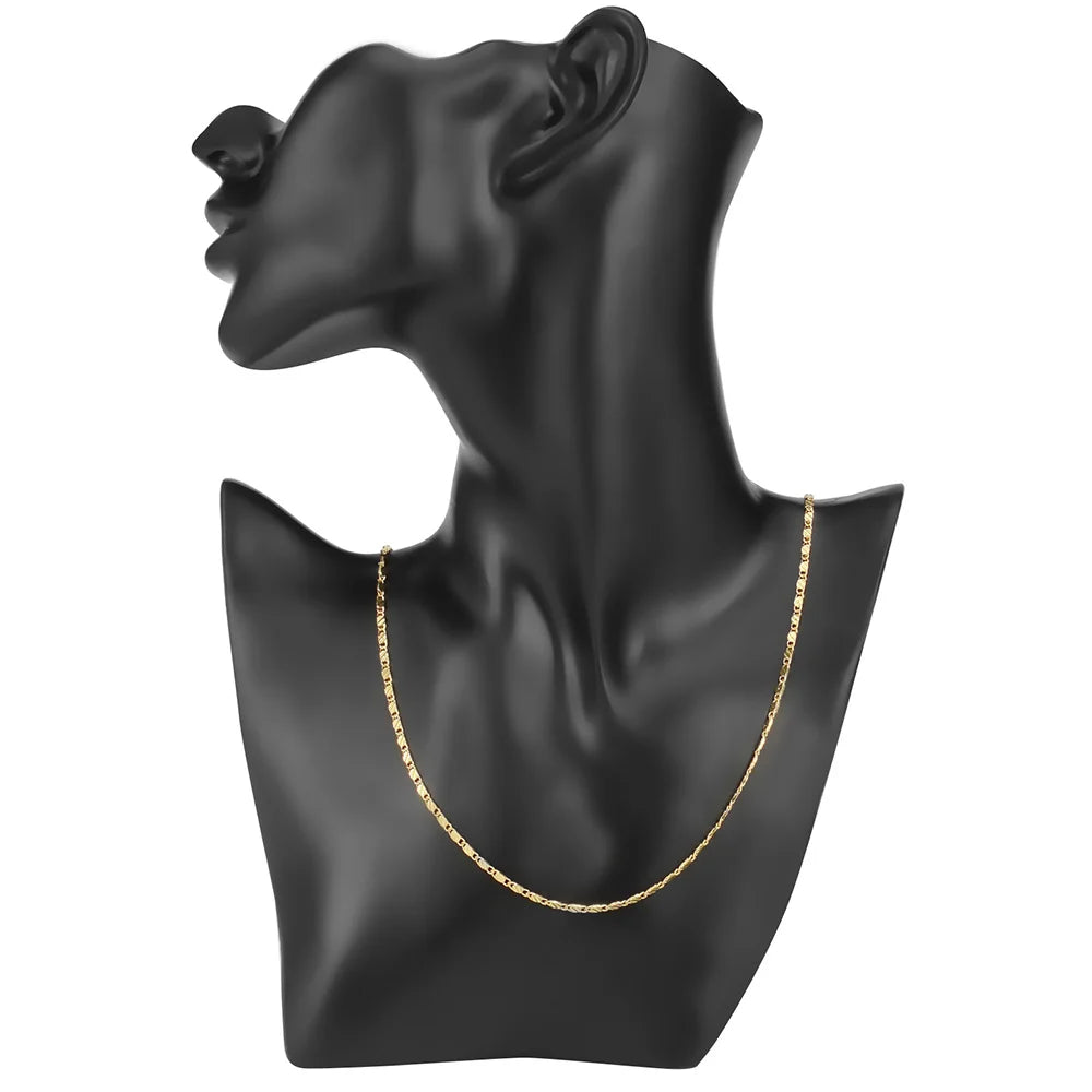 16-30inches wholesale 18K Gold Noble Beautiful fashion Elegant chain pretty men women Necklace Jewelry wedding gift