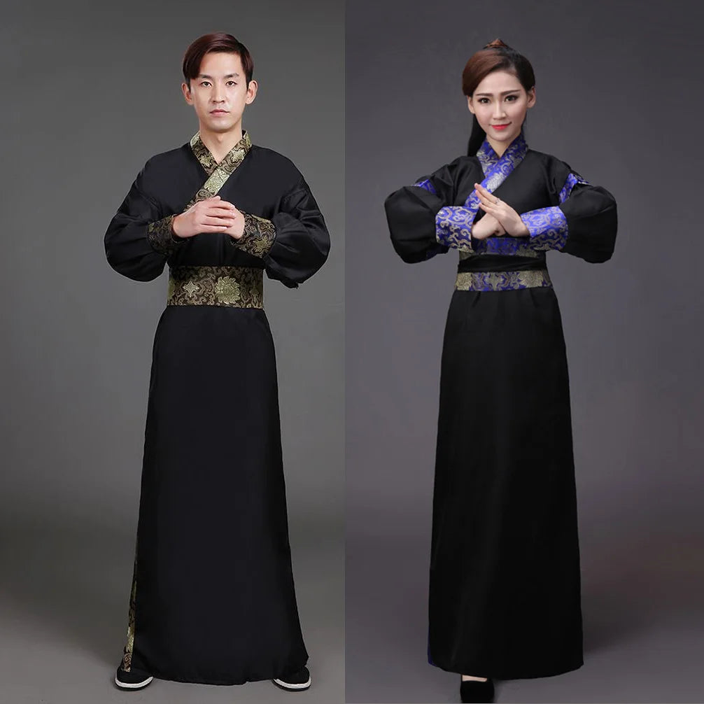 Men Woman Stage Dance Dress Chinese Traditional Costumes New Year Adult Tang Suit Performance Hanfu Female Cheongsam