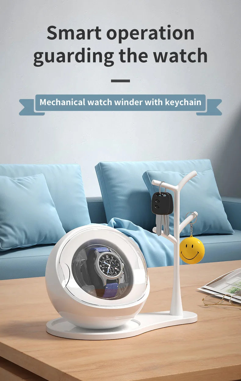 Watch Winder Automatic Mechanical Watch Rotator Silent Anti-Magnetic Motor USB Powered 1-2 Slots Storage Box