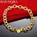 18K Gold Plated Chain Bracelet For Men And Women Fashion Jewelry Classic Simple Grace Party Birthday Gifts